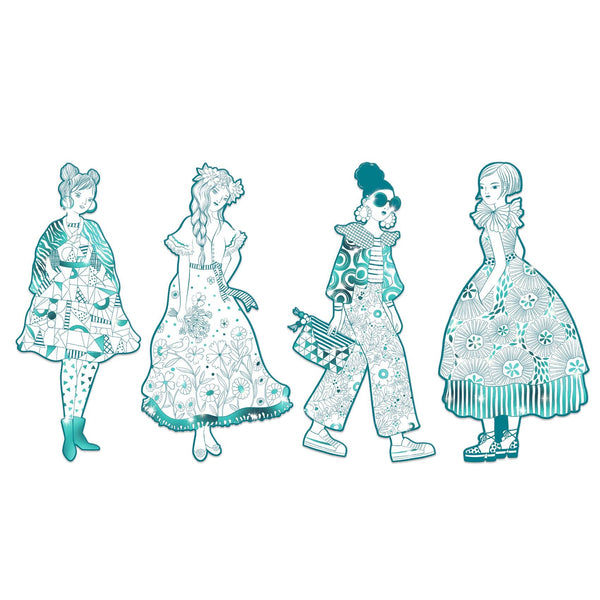 Les Demoiselles Colour-In Cards – Rebekka & Friends
