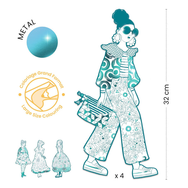 Les Demoiselles Colour-In Cards – Rebekka & Friends