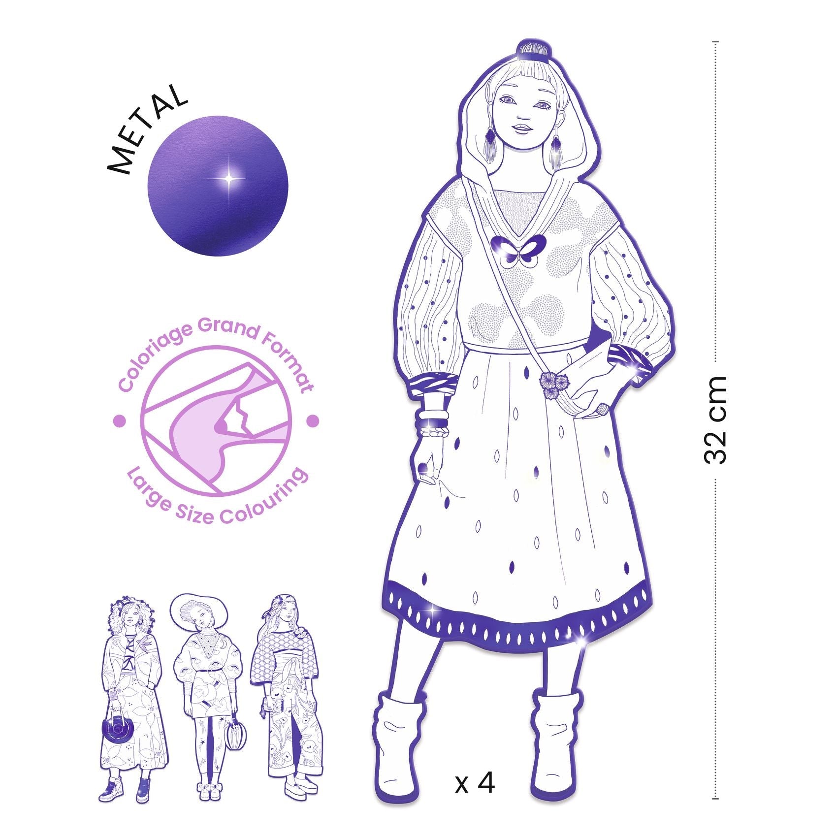 Les Demoiselles Colour-In Cards – Zaho & Friends