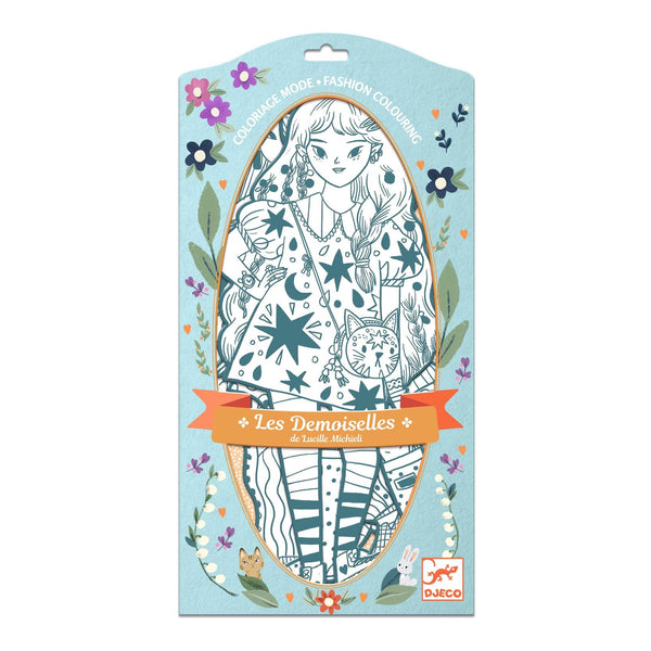 Les Demoiselles Colour-In Cards – Angele & Friends
