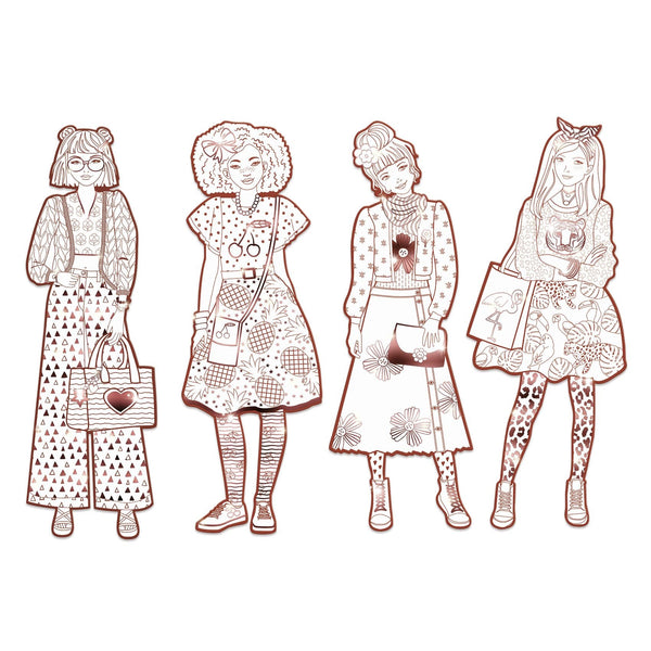 Les Demoiselles Colour-In Cards – Nina & Friends