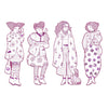 Les Demoiselles Colour-In Cards – Rosemary & Friends