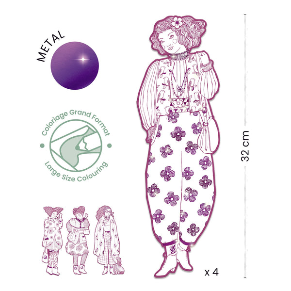Les Demoiselles Colour-In Cards – Rosemary & Friends