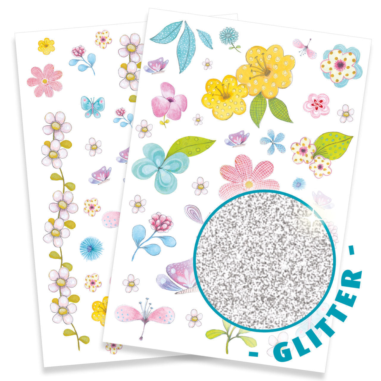 Fair Flowers of the Fields Glitter Temporary Tattoos