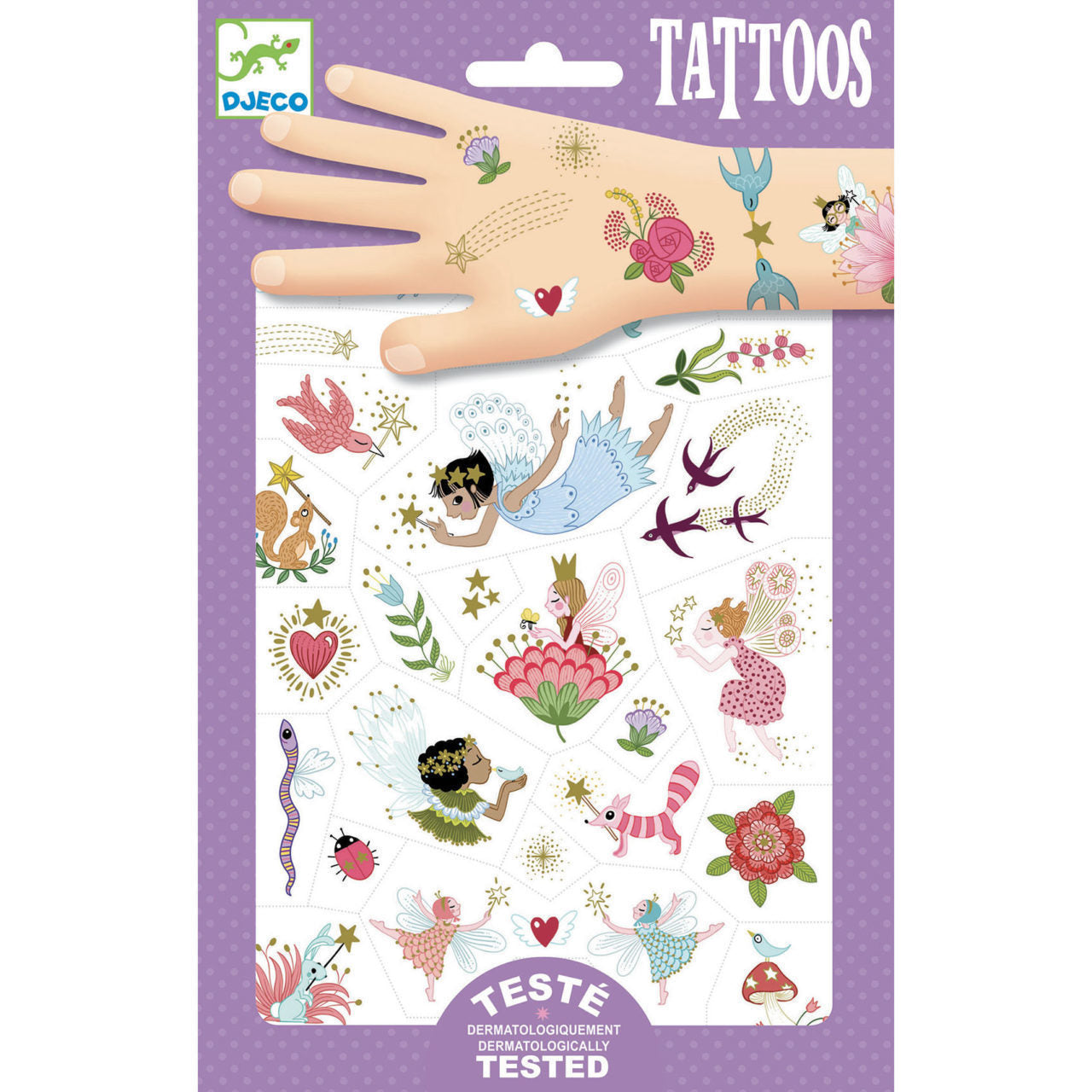 Fairy Friends Metallic Temporary Tattoos