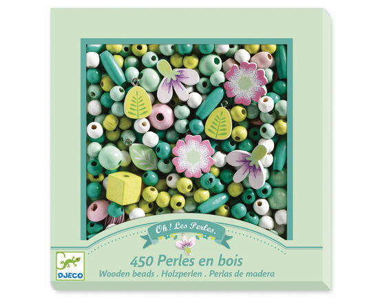 Wooden Beads – Flowers & Leaves