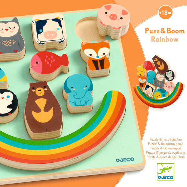 Djeco Wooden Puzzle - Puzz & Boom Rainbow