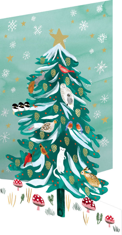 Enchanting Conifer Lasercut Christmas Card single