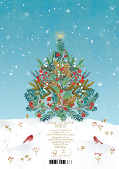 Beneath the Tree Fox Greeting Card single
