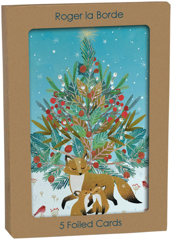 Beneath the Tree Fox Greeting Card single