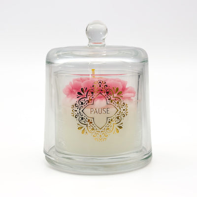 PAUSE Magnolia Candle in Glass Cloche