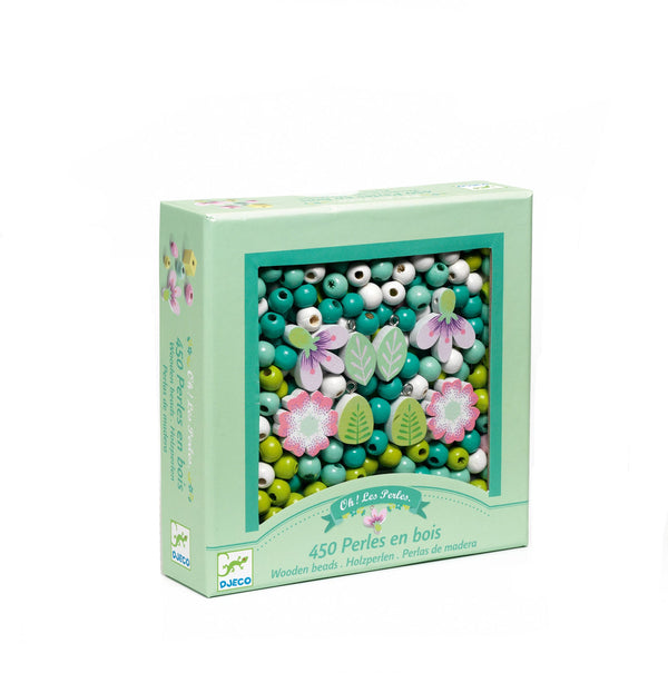 Wooden Beads – Flowers & Leaves