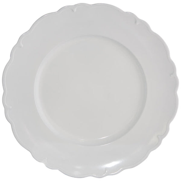 SCALLOP WHITE UNDERPLATE 33CM