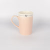 Mug D Candy Love Grey-3/4 Dipped Heart and Stripe