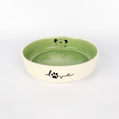 Pet Bowl Large Mint Dog