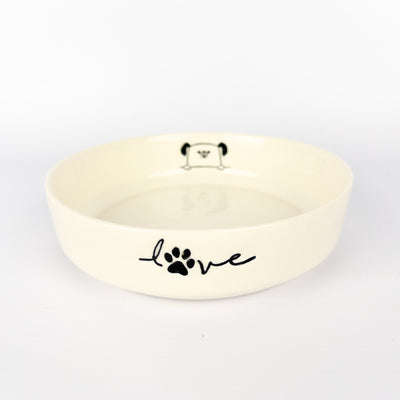 Pet Bowl Large White Dog