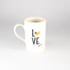 Mug D White Gloss - Love You (Gold Heart)