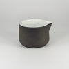 Kiki Milk Jug - Black Clay with White Glaze