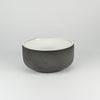 Snack Bowl / Kary Bowl - Black Clay with White Glaze