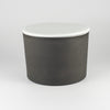 Small Jar - Ceramic Lid - Black Clay with White Glaze