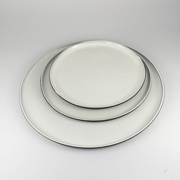 Diana Plate 23 - Black Clay with White Glaze