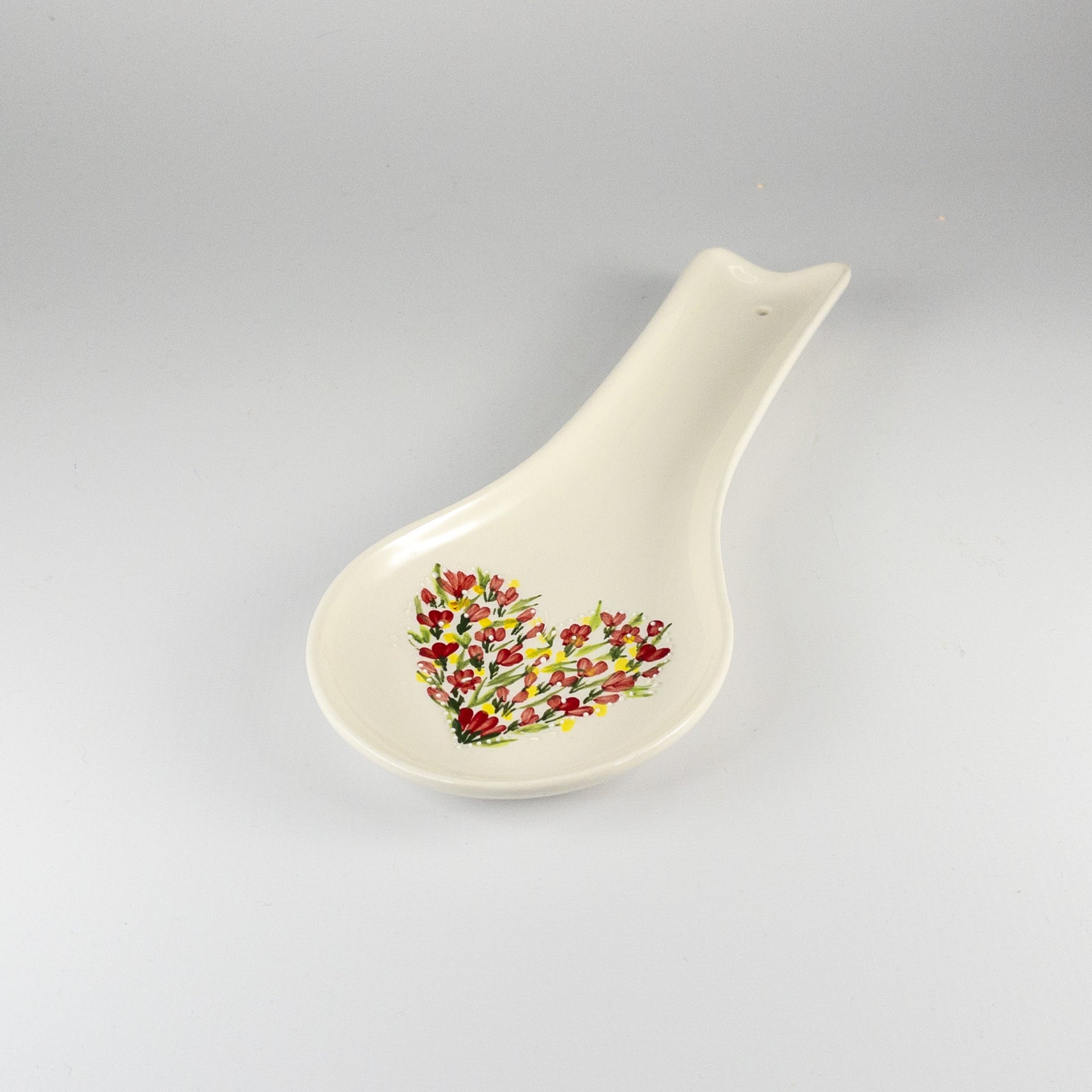 Spoon Rest Flat - Floral Heart