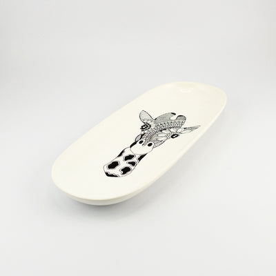 Flat Oval Medium - Giraffe