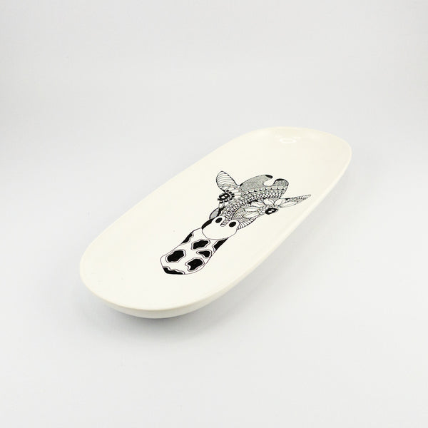 Flat Oval Medium - Giraffe