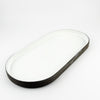 Kiki Oval Platter - Black Clay with White Glaze