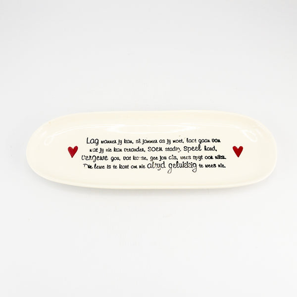 Flat Oval Medium White Gloss – Blessing Afr “Lag wanneer jy kan…”