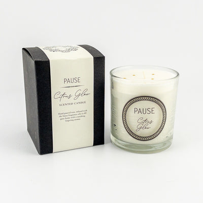 PAUSE Glass Candle Medium - Azure
