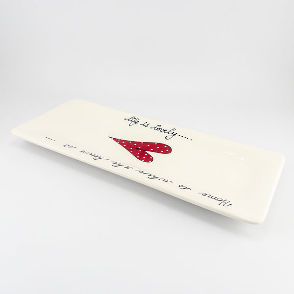 Rectangular Platter Heart & Words