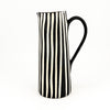 Tally Jug Black Matt - Carved Stripes