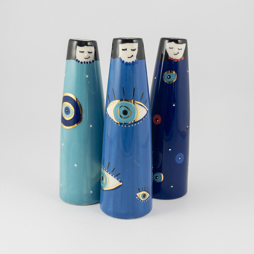 Mini Figurine Vase Evil Eye (Set of 3)