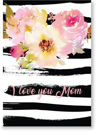 PAUSE Greeting Cards “I love you Mom”