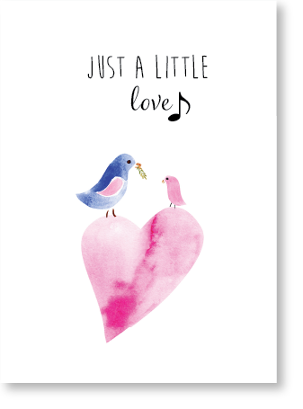 PAUSE Greeting Cards “Just a little love”