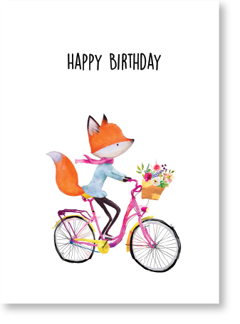 PAUSE Greeting Cards “Happy Birthday” - Fox