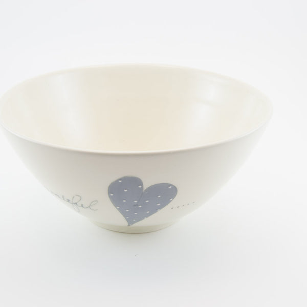 Salad Bowl Small Heart & Words