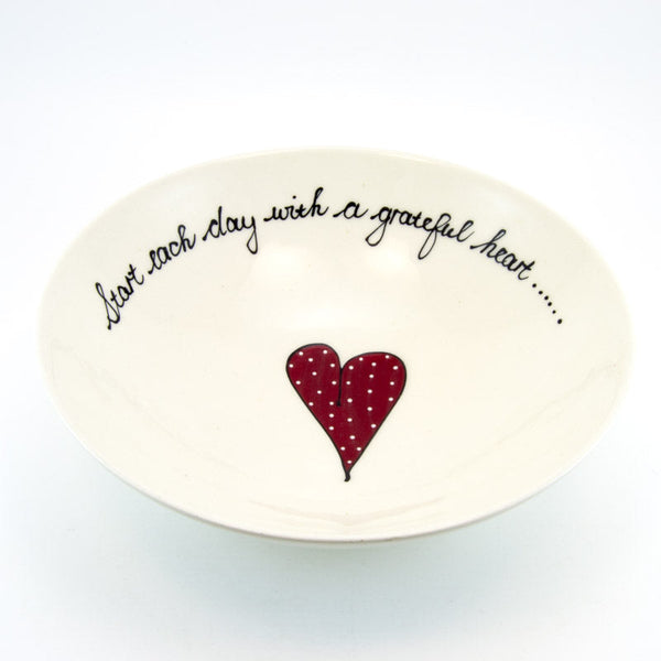 Pasta Bowl Large Heart & Words