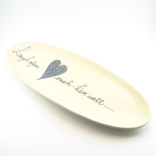 Loaf Platter Heart & Words