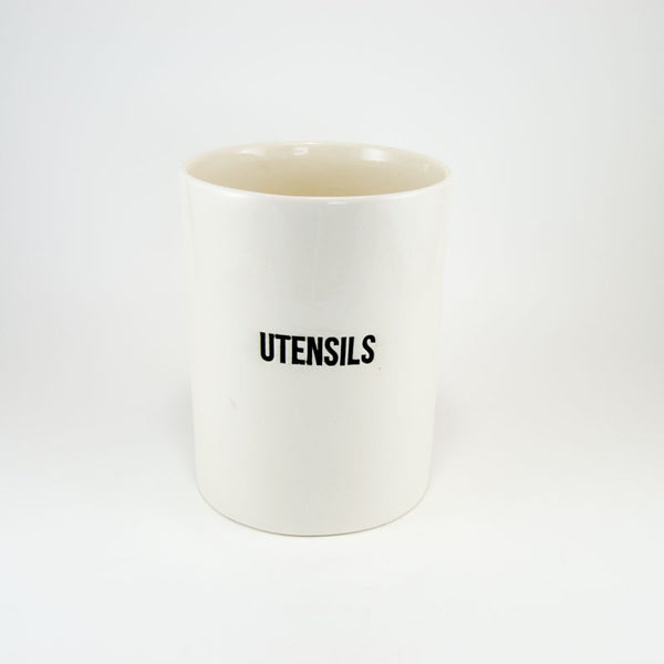 Large Jar - White Gloss -Utensil