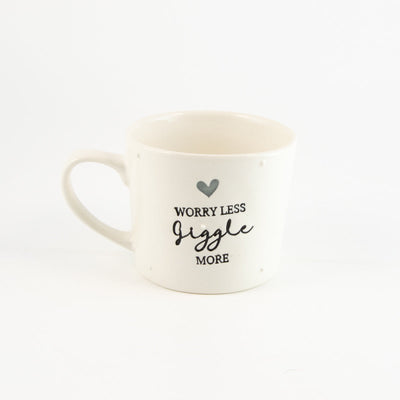 Mug C Candy Love Grey-Worry less giggle more