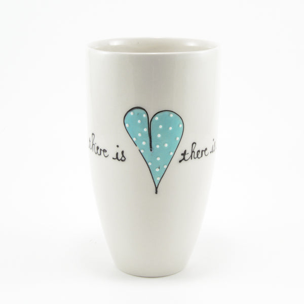 Bullet Vase Heart & Words