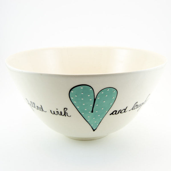 Salad Bowl Medium Heart & Words