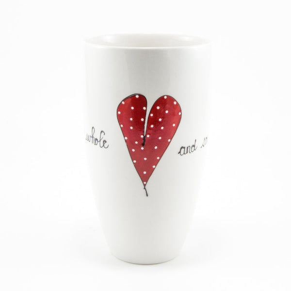 Bullet Vase Heart & Words