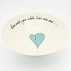 Pasta Bowl Large Heart & Words