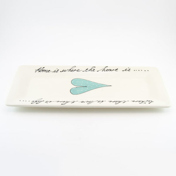 Rectangular Platter Heart & Words