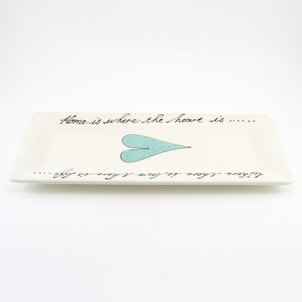 Rectangular Platter Heart & Words
