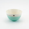 Small Bowl Candy Love Turquoise-3/4 Dipped Heart and Stripe