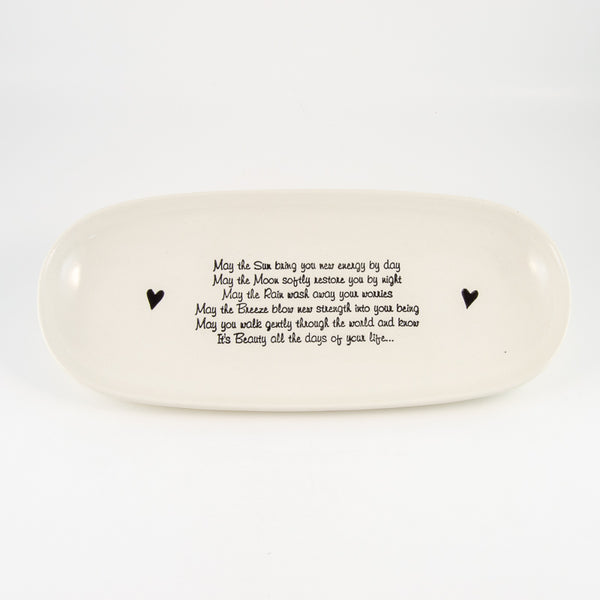 Flat Oval Medium White Gloss – Blessing Afr “Lag wanneer jy kan…”